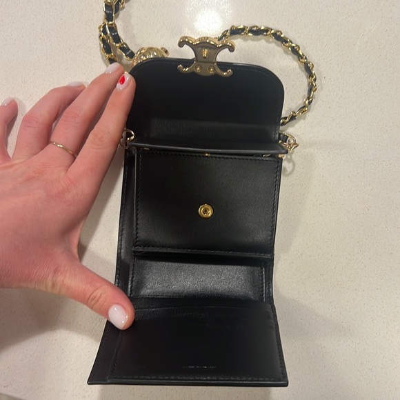Authentic CELINE Compact - Calf Skin Trifold Wallet WOC on chain - Picture 8 of 15